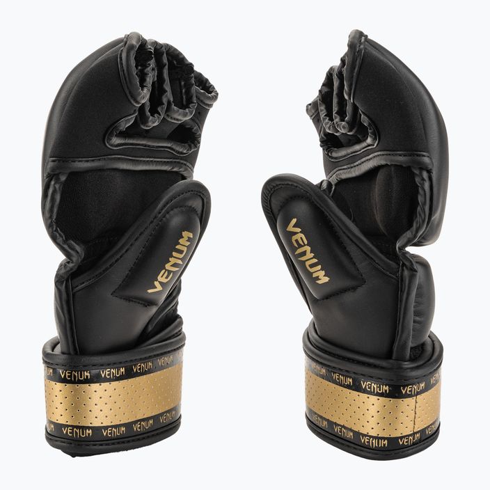 Venum Impact 2.0 μαύρα/χρυσά γάντια MMA 4