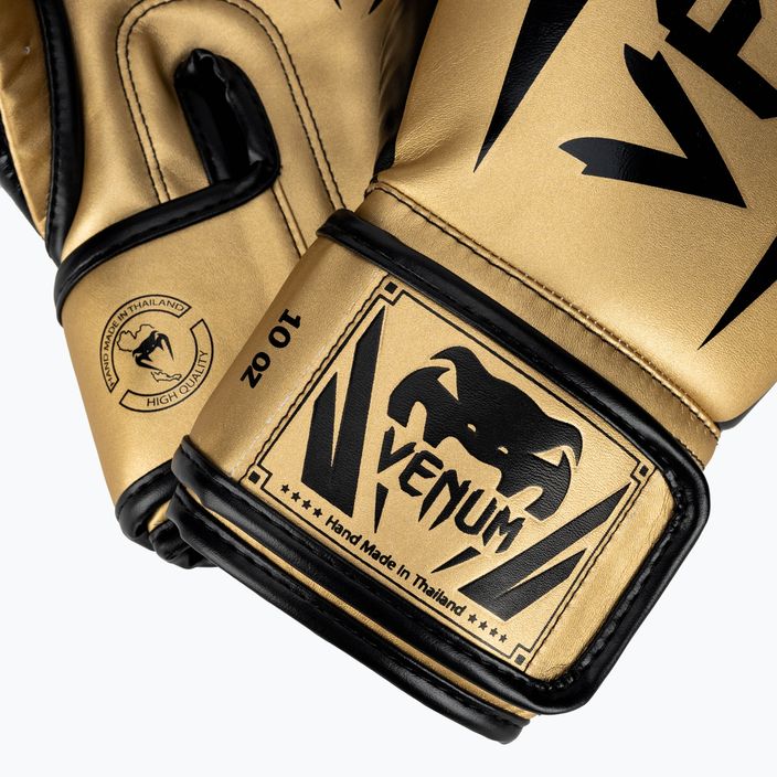 Venum Elite ανδρικά γάντια πυγμαχίας χρυσά και μαύρα 1392-449 5
