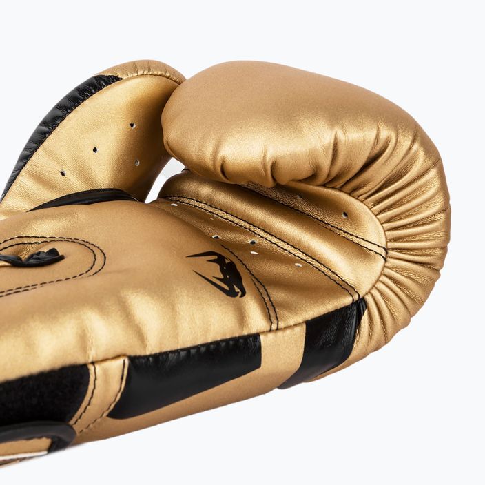 Venum Elite ανδρικά γάντια πυγμαχίας χρυσά και μαύρα 1392-449 11