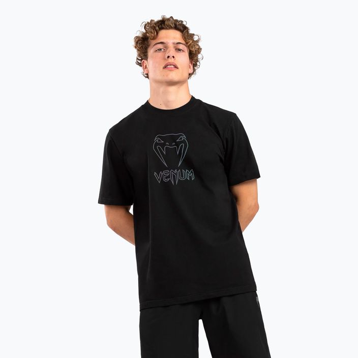 Ανδρικό Venum Classic μαύρο/μαύρο αντανακλαστικό T-shirt 4