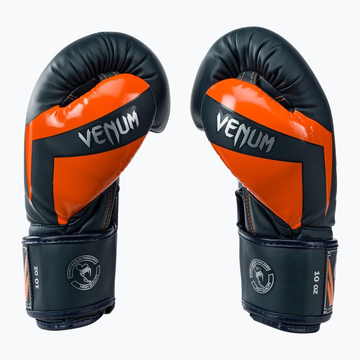 Venum Elite γάντια πυγμαχίας ναυτικό/ασημί/πορτοκαλί 4