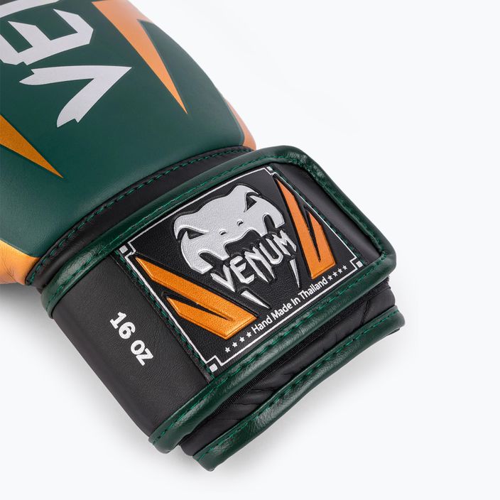 Venum Elite πράσινα/χάλκινα/ασημένια γάντια πυγμαχίας 6