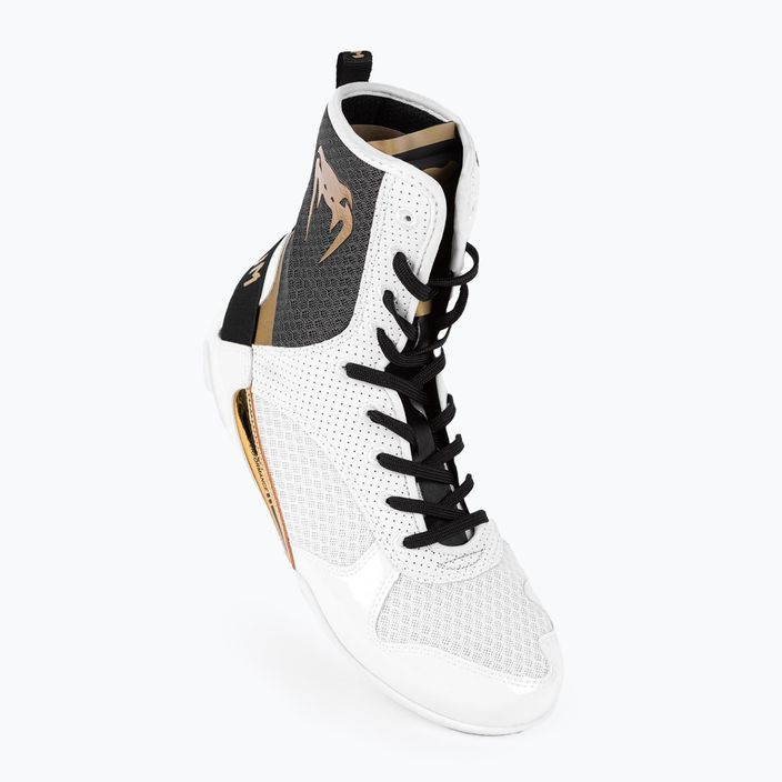 Venum Elite μπότες πυγμαχίας λευκό/μαύρο/χρυσό 11