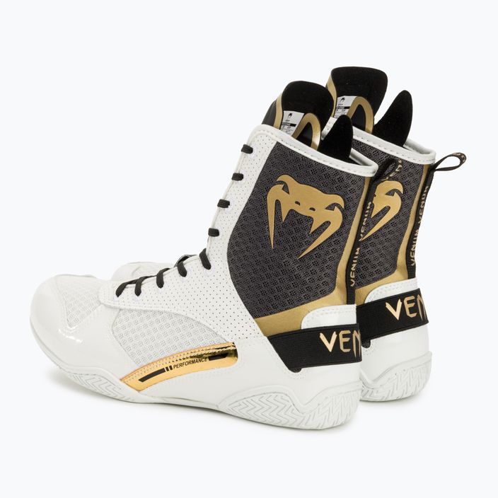 Venum Elite μπότες πυγμαχίας λευκό/μαύρο/χρυσό 3