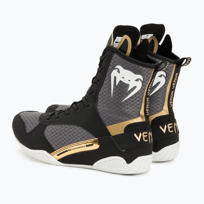 Venum Elite μπότες πυγμαχίας μαύρο/λευκό/χρυσό 3