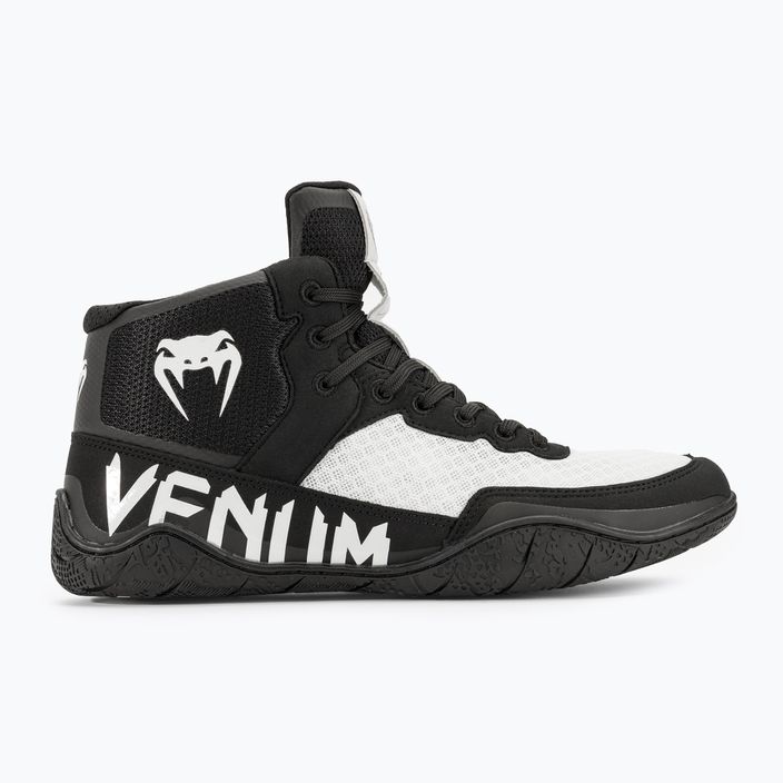 Venum Elite Wrestling μπότες πυγμαχίας μαύρο/λευκό 2