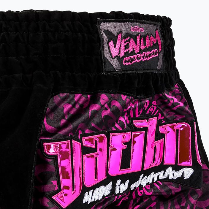 Venum Attack Muay Thai σορτς προπόνησης μαύρο/ροζ 4