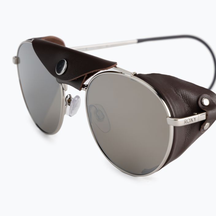Γυναικεία γυαλιά ηλίου ROXY Blizzard 2021 shiny silver/brown leather 4