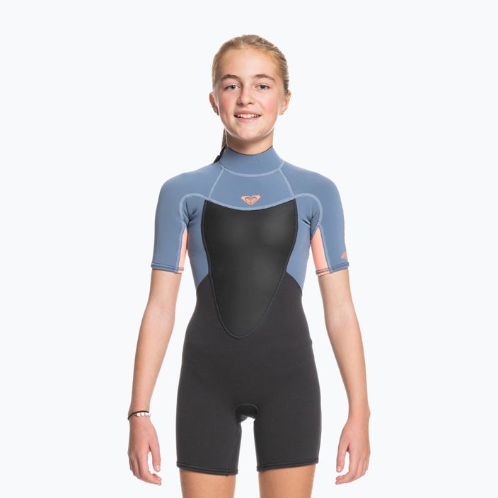 Παιδικός αφρός κολύμβησης ROXY 2/2 Prologue Girl BZ SS SP FL 2021 cloud black/powderdgrey/sunglow 6