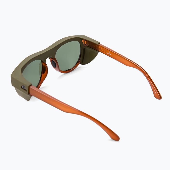 Quiksilver Eliminator Polarized+ γυαλιά ηλίου γυαλιστερά κρυστάλλινα καφέ/πράσινα πολωμένα γυαλιά ηλίου EQYEY03149-XCGP 2