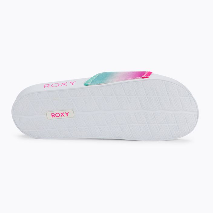 Παιδικές σαγιονάρες ROXY Slippy Neo G 2021 white/crazy pink/turquoise 4