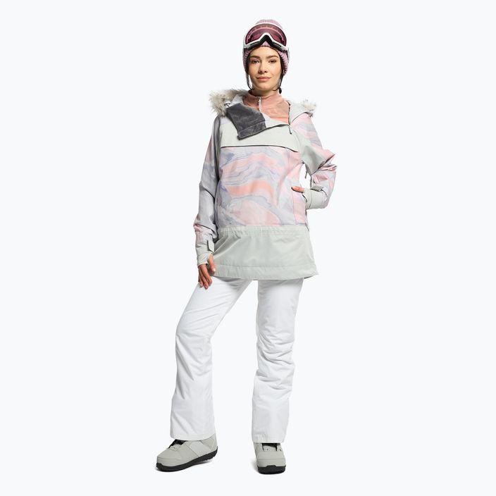 Γυναικείο μπουφάν snowboard ROXY Chloe Kim Overhead 2021 gray violet marble 2