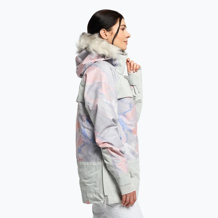 Γυναικείο μπουφάν snowboard ROXY Chloe Kim Overhead 2021 gray violet marble 3