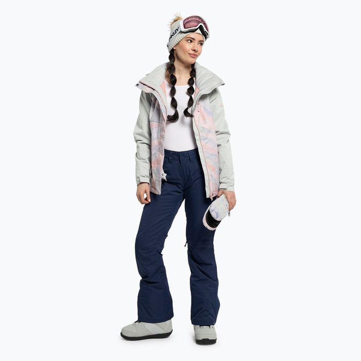 Γυναικείο μπουφάν snowboard ROXY Jetty Block 2021 gray violet marble 2
