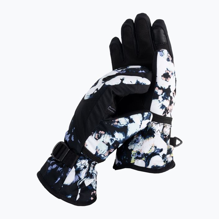 Παιδικά γάντια snowboard ROXY Jetty 2021 true black black flowers