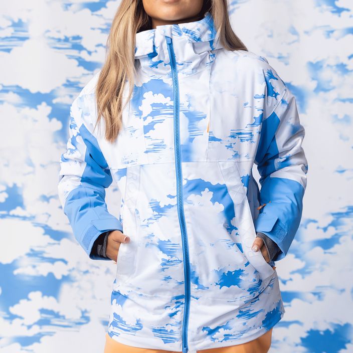 Γυναικείο σακάκι snowboard ROXY Chloe Kim γαλάζιο μπλε σύννεφα 9