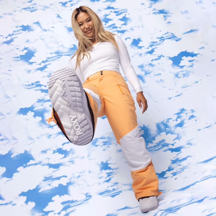 Γυναικείο παντελόνι snowboard ROXY Chloe Kim Woodrose mock orange 12