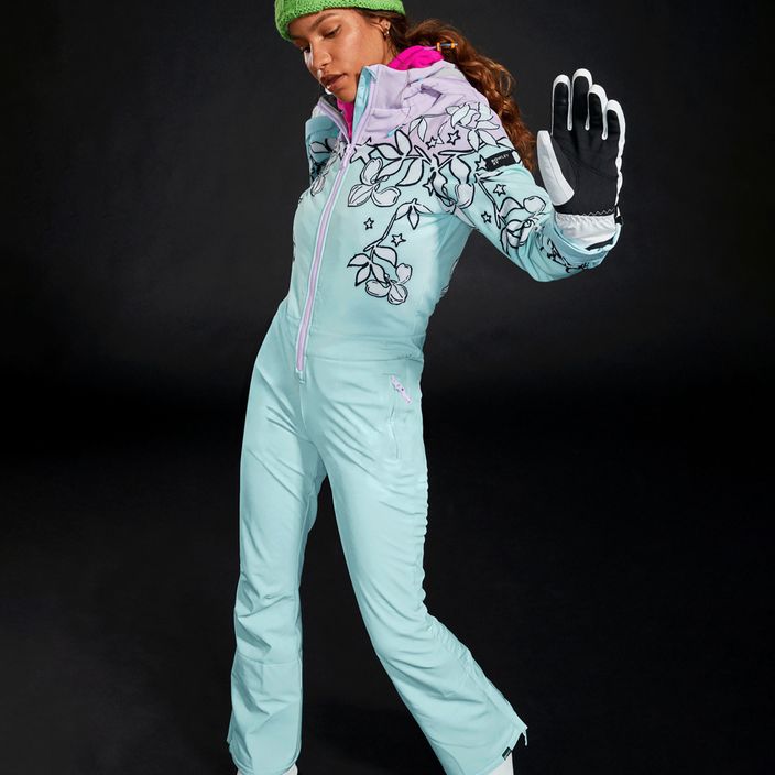 Γυναικείο κοστούμι σκι ROXY X Rowley Ski fair aqua laurel floral 7