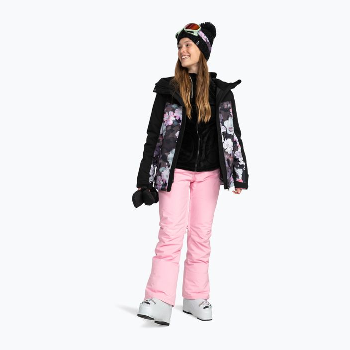 Γυναικείο μπουφάν snowboard ROXY Galaxy true black θολό λουλούδι 9