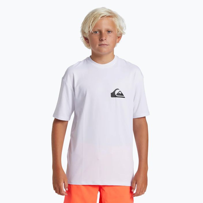 Quiksilver Everyday Surf Tee λευκό παιδικό μπλουζάκι για κολύμπι