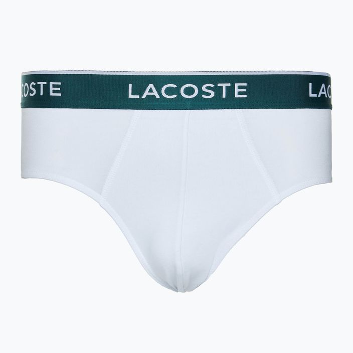 Lacoste ανδρικό σλιπ 8H3472 3 ζευγάρια μαύρο/λευκό/ασημί chine 4