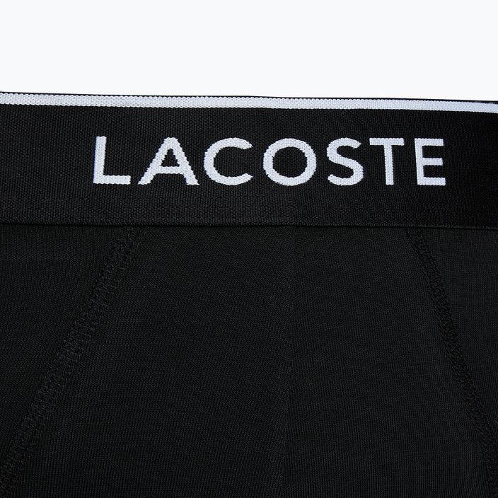 Lacoste ανδρικό σλιπ 8H3472 3 ζευγάρια μαύρο/λευκό/ασημί chine 6