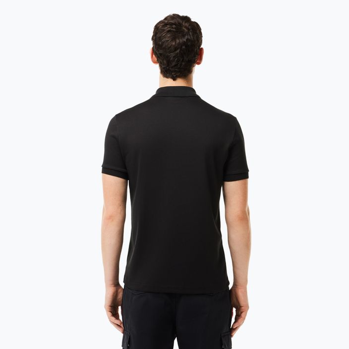 Lacoste ανδρικό πουκάμισο πόλο DH2050 μαύρο 2