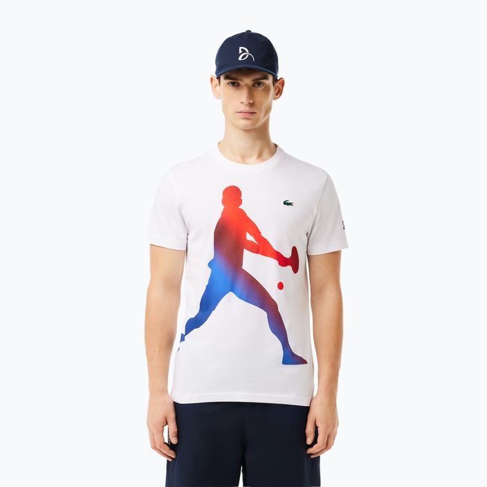 Lacoste Tennis X Novak Djokovic λευκό σετ T-shirt + καπέλο
