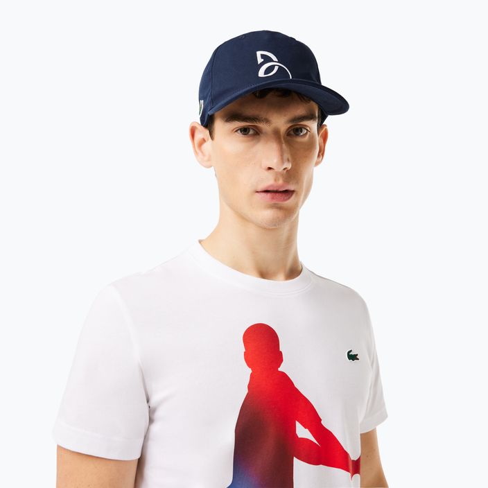 Lacoste Tennis X Novak Djokovic λευκό σετ T-shirt + καπέλο 3