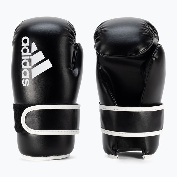 Adidas Point Fight Boxing Gloves Adikbpf100 μαύρο και άσπρο ADIKBPF100 3