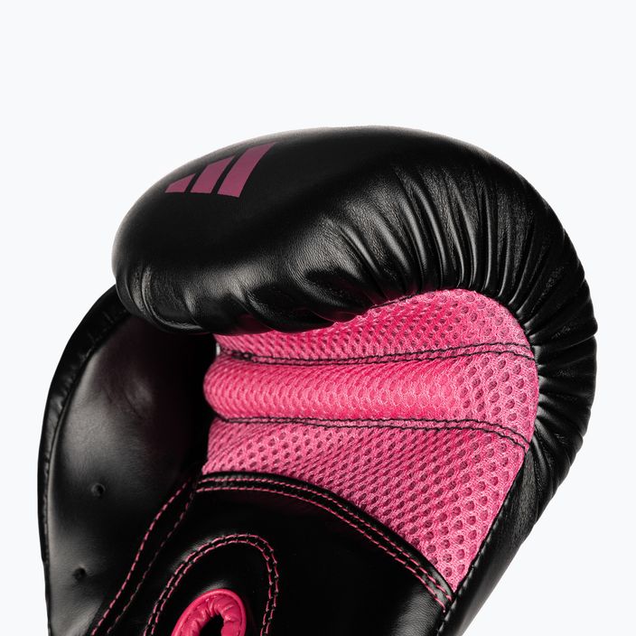 Γάντια πυγμαχίας adidas Hybrid 80 μαύρο/ροζ ADIH80 4