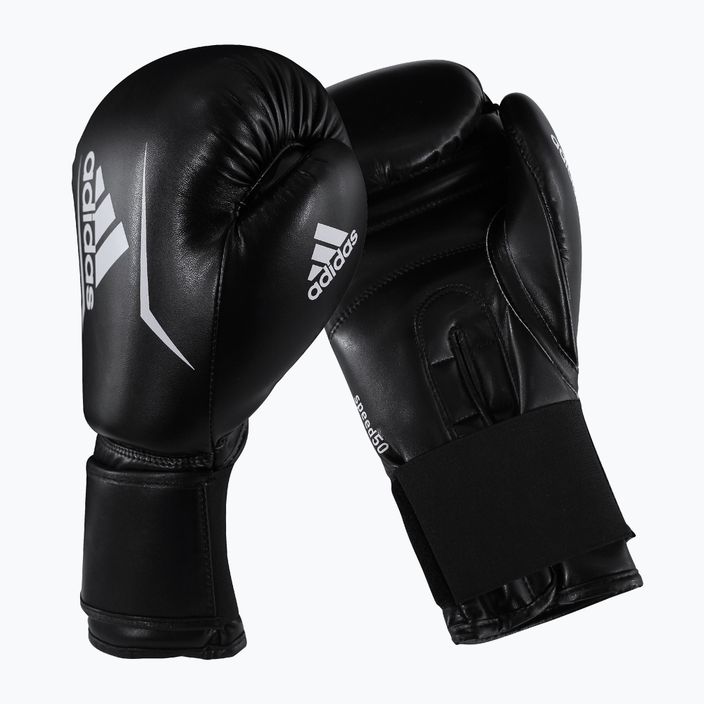 adidas Youth Boxing Set παιδική τσάντα + γάντια μαύρο και άσπρο ADIBPKIT10-90100 3