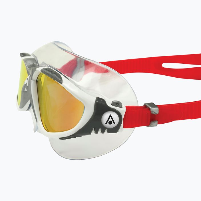 Aquasphere Vista λευκή/ασημί/κόκκινη μάσκα κολύμβησης τιτανίου MS5050915LMR 10