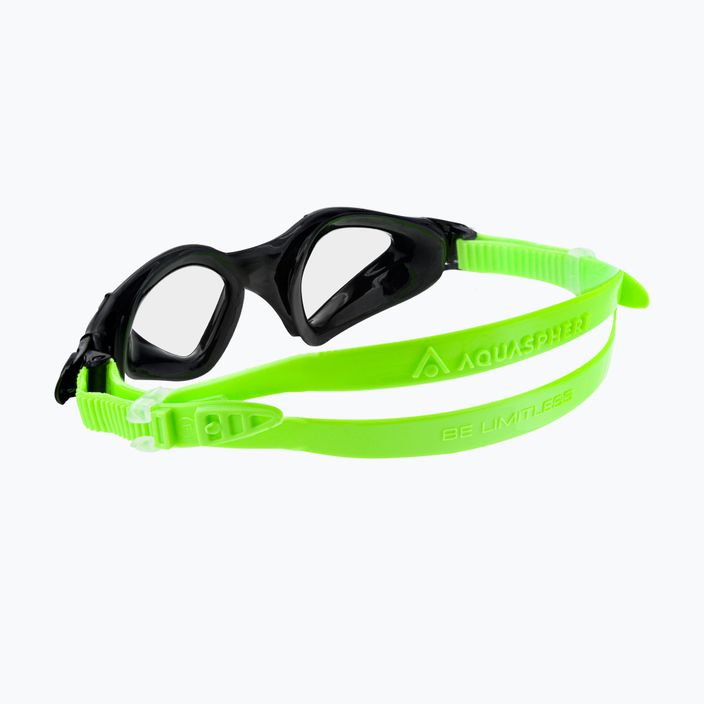 Παιδικά γυαλιά κολύμβησης Aquasphere Kayenne μαύρο/φωτεινό πράσινο/καθαρό EP3010131LC 4