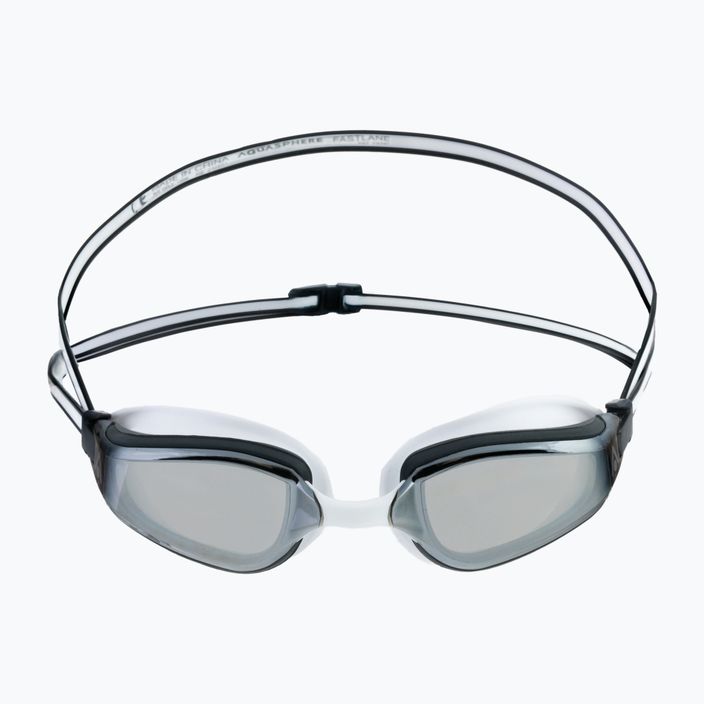 Γυαλιά κολύμβησης Aquasphere Fastlane λευκό/γκρι/ασημί καθρέφτη EP2990910LMS 2