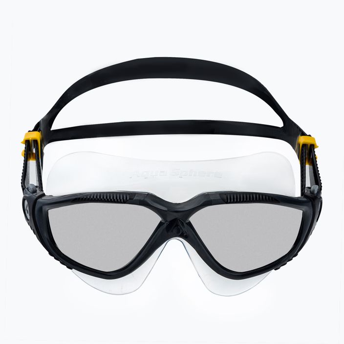 Μάσκα κολύμβησης Aquasphere Vista σκούρο γκρι/μαύρο/ασημί καθρέφτη MS5051201LMS 2
