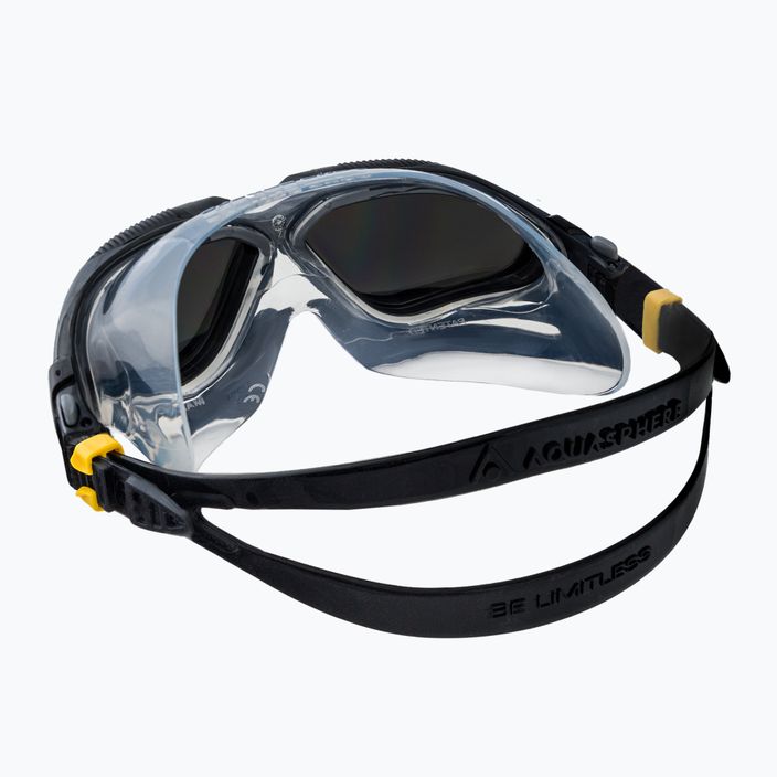 Μάσκα κολύμβησης Aquasphere Vista σκούρο γκρι/μαύρο/ασημί καθρέφτη MS5051201LMS 4