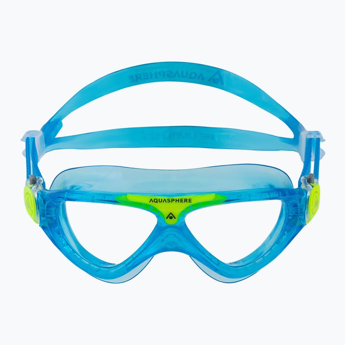 Aquasphere Vista τυρκουάζ/κίτρινη/διαφανής παιδική μάσκα κολύμβησης MS5084307LC 2