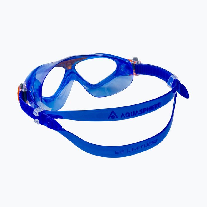 Παιδική μάσκα κολύμβησης Aquasphere Vista μπλε/πορτοκαλί/καθαρό MS5084008LC 4