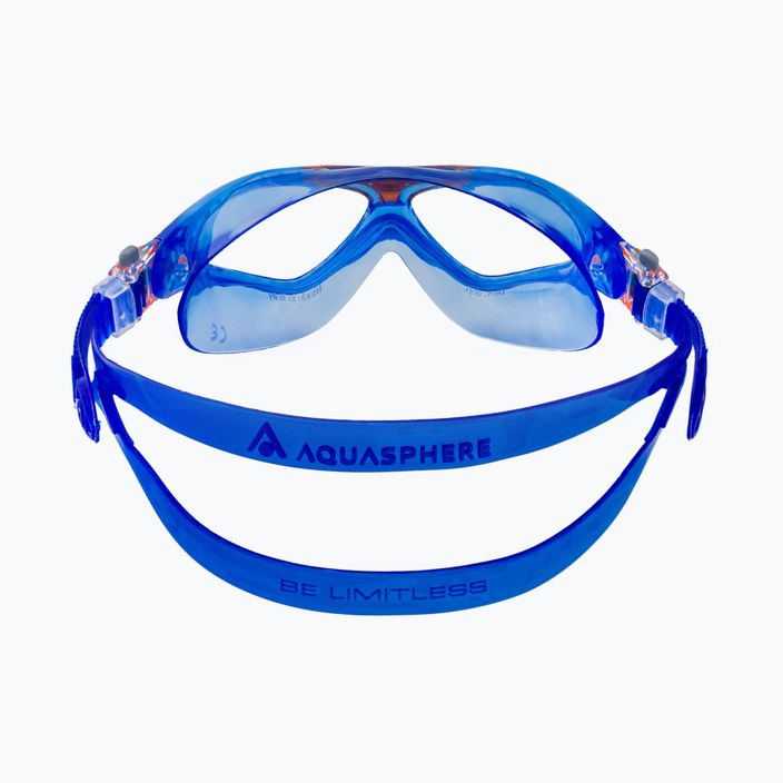 Παιδική μάσκα κολύμβησης Aquasphere Vista μπλε/πορτοκαλί/καθαρό MS5084008LC 5