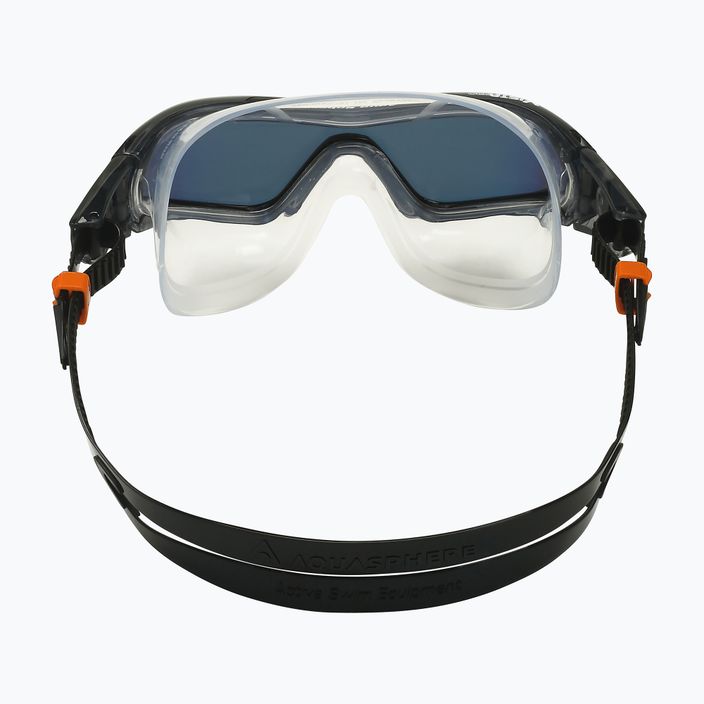 Aquasphere Vista Pro σκούρο γκρι/μαύρο/πορτοκαλί καθρέφτη τιτανίου μάσκα κολύμβησης MS5041201LMO 9