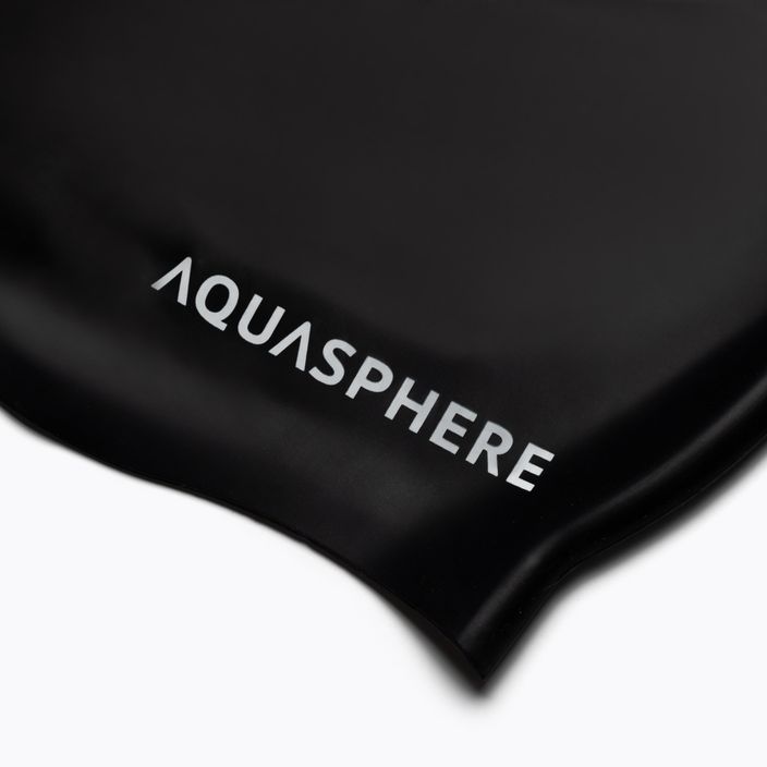 Aquasphere Plain Silicon καπέλο κολύμβησης μαύρο SA212EU0109 2
