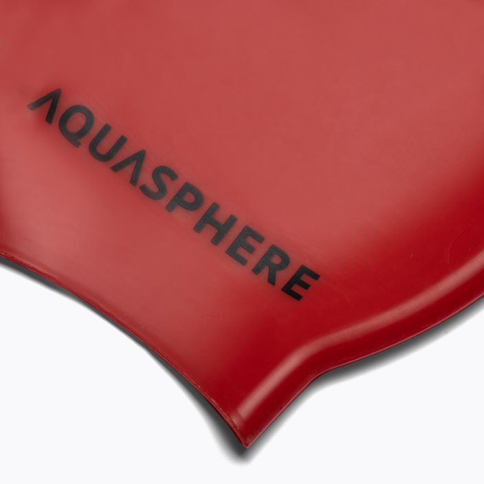 Aquasphere Plain Silicon καπέλο κολύμβησης κόκκινο SA212EU0601 2