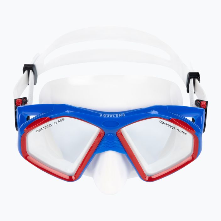 Aqualung Hawkeye σετ κατάδυσης μάσκα + αναπνευστήρας μπλε/κόκκινο SC3974006 2