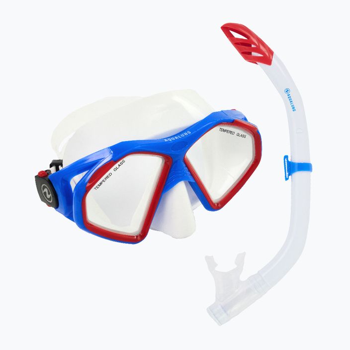 Aqualung Hawkeye σετ κατάδυσης μάσκα + αναπνευστήρας μπλε/κόκκινο SC3974006 9