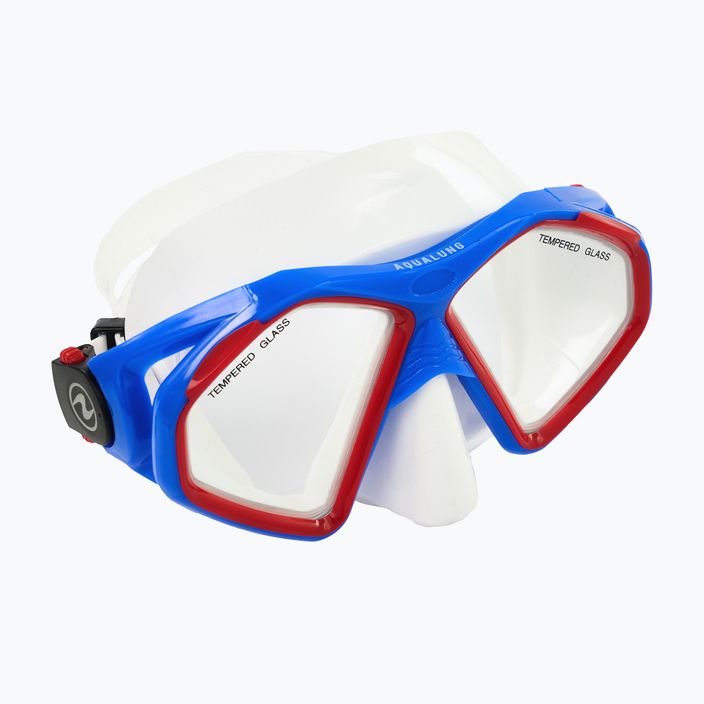 Aqualung Hawkeye σετ κατάδυσης μάσκα + αναπνευστήρας μπλε/κόκκινο SC3974006 10