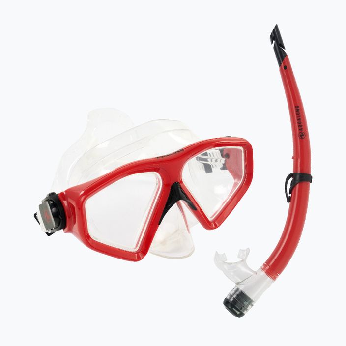 Aqualung Saturn Combo Snorkel Kit Μάσκα + αναπνευστήρας Κόκκινο SC3980006 9