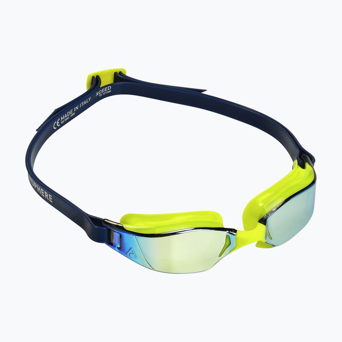 Aquasphere Xceed γυαλιά κολύμβησης τιτανίου φωτεινού κίτρινου/ναυτικού μπλε/κίτρινου καθρέφτη EP3037104LMY 8