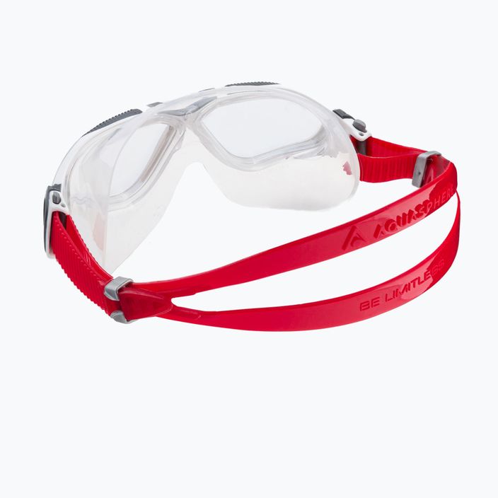 Aquasphere Vista λευκή/κόκκινη/καθρέφτη ιριδίζουσα μάσκα κολύμβησης MS5050906LMI 4