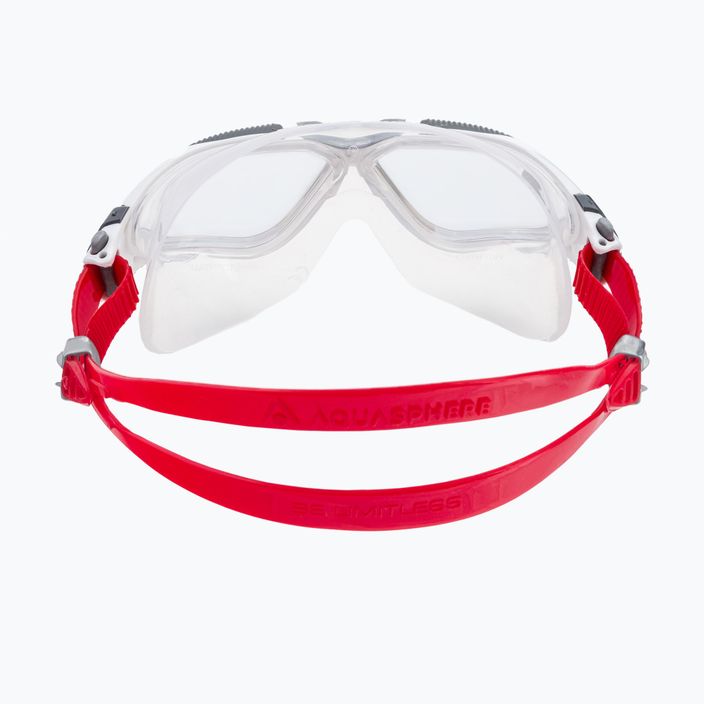 Aquasphere Vista λευκή/κόκκινη/καθρέφτη ιριδίζουσα μάσκα κολύμβησης MS5050906LMI 5